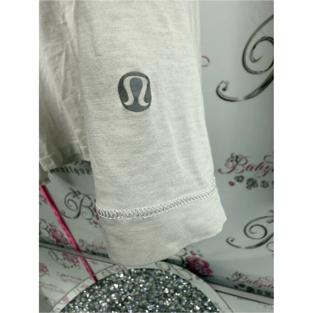 lululemon athletica Long Sleeve Crewneck Top in Light Cream white